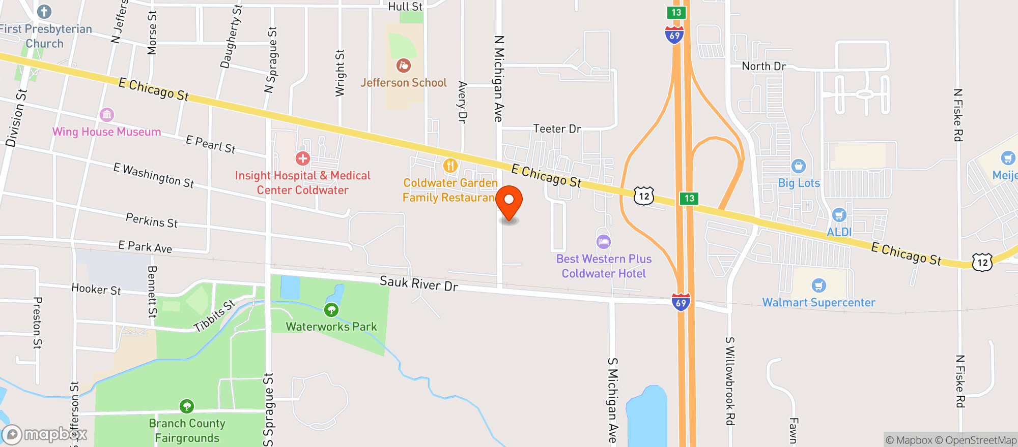 Map showing BanZen Dispensary