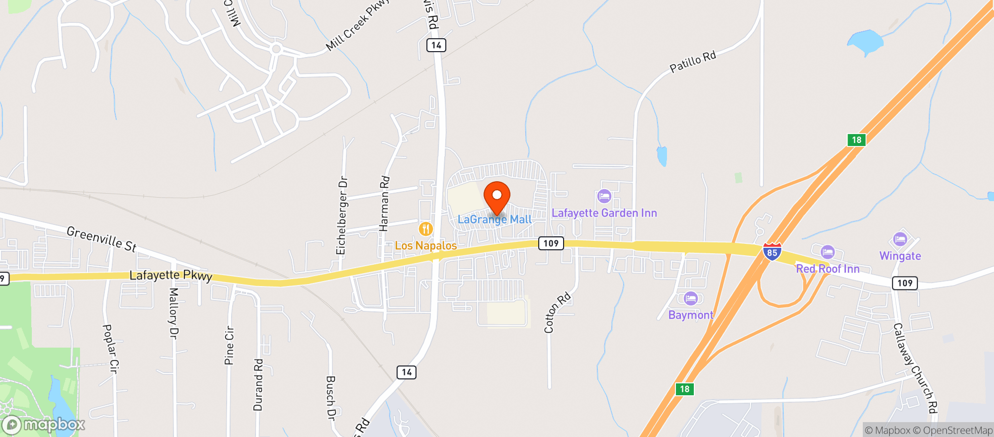 Map showing Gnc