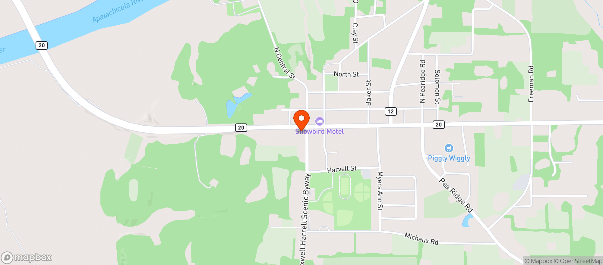 Map showing Benny's Of Liberty County