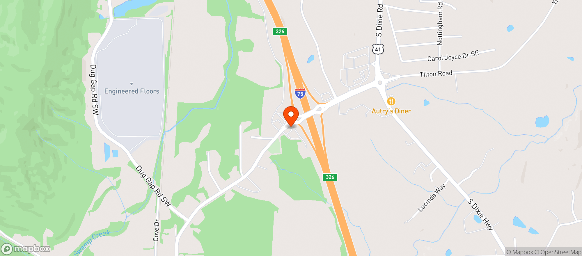 Map showing Circle K