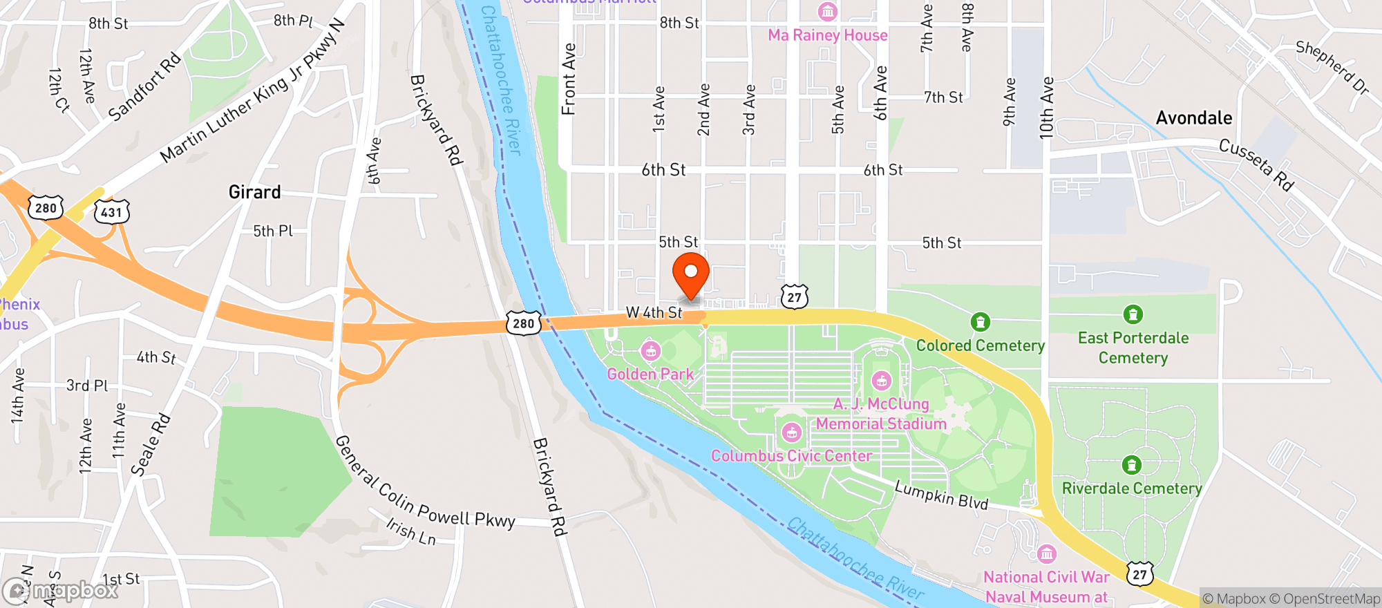Map showing Villa Nova Beverages