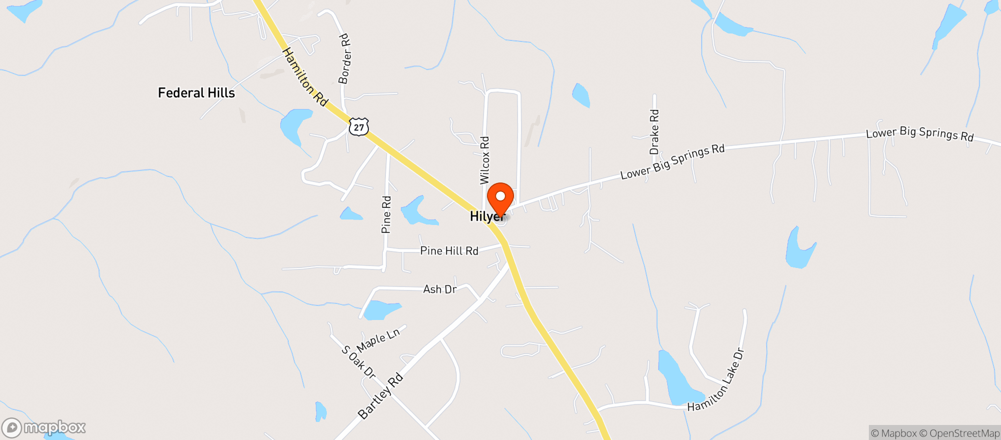Map showing Lagrange Happy Stop