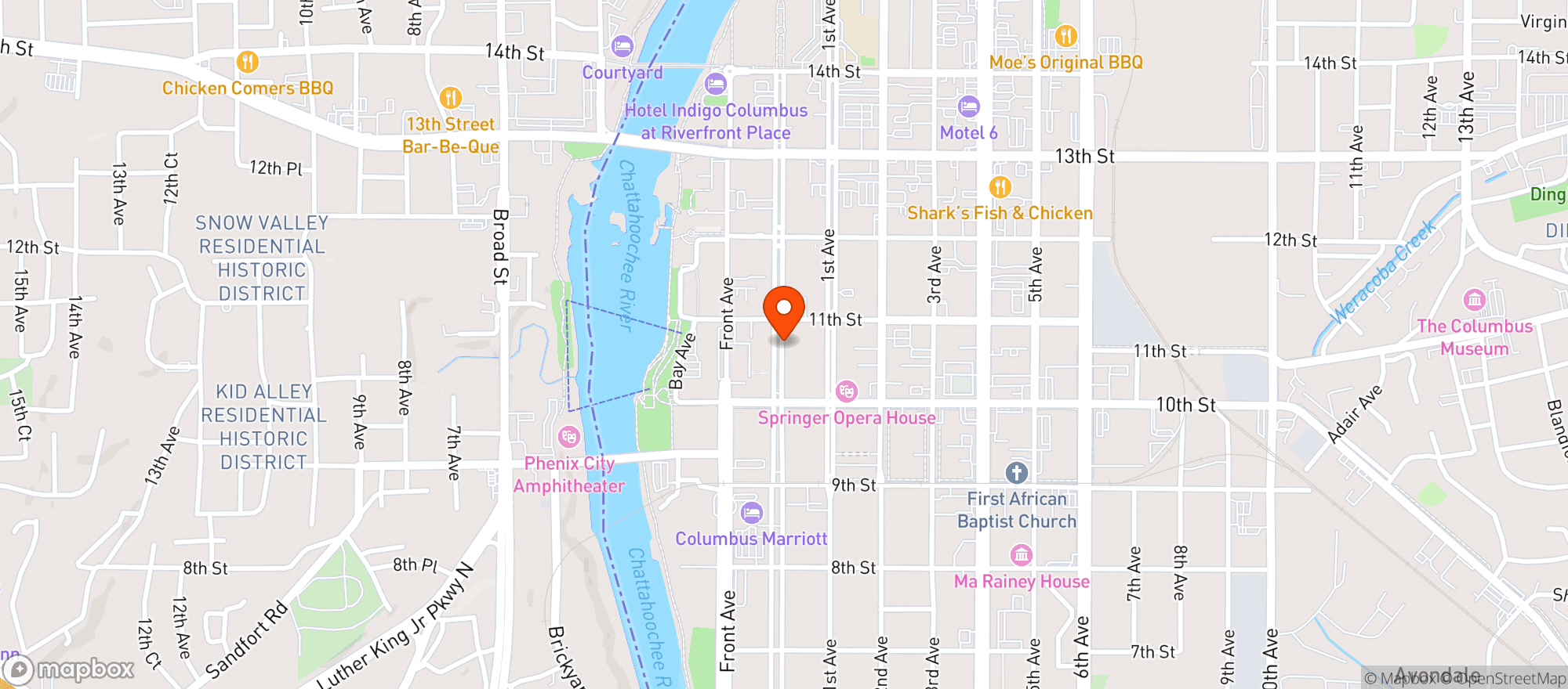 Map showing The Loft
