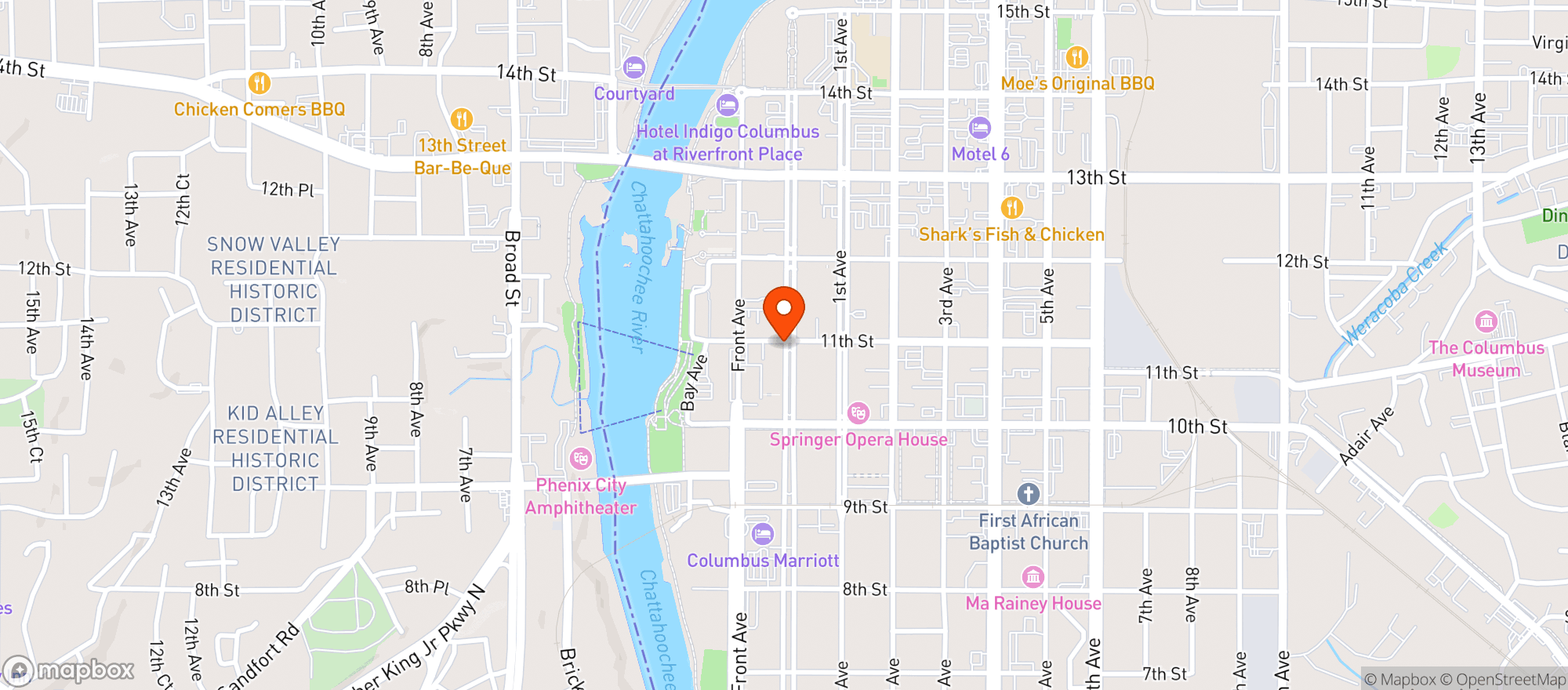 Map showing Samurai Japanese Cuisine Sushi