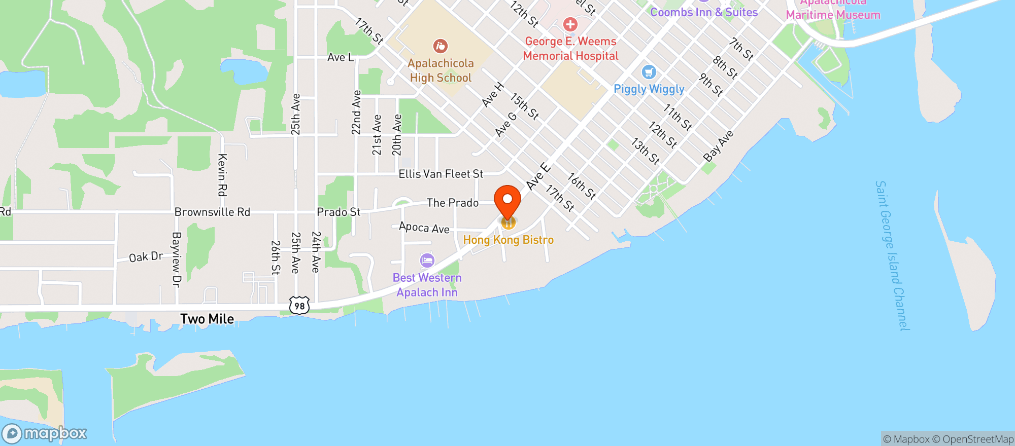 Map showing Bottoms Up