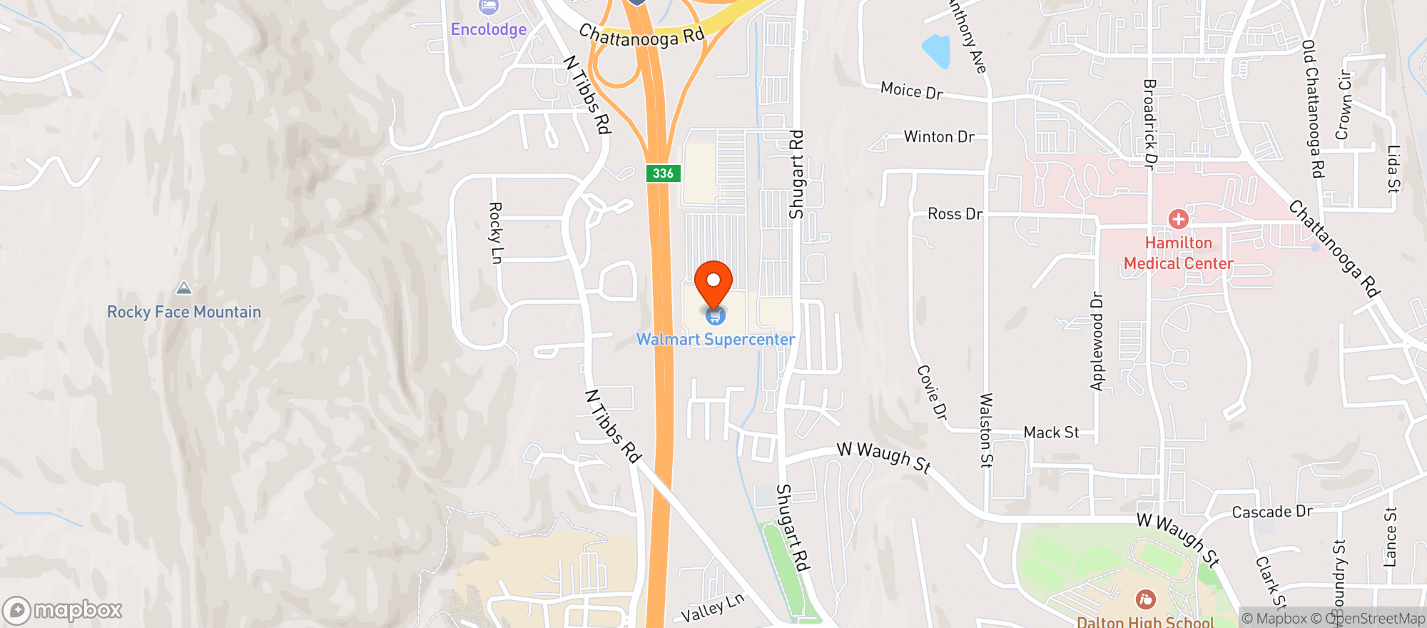 Map showing Walmart Supercenter