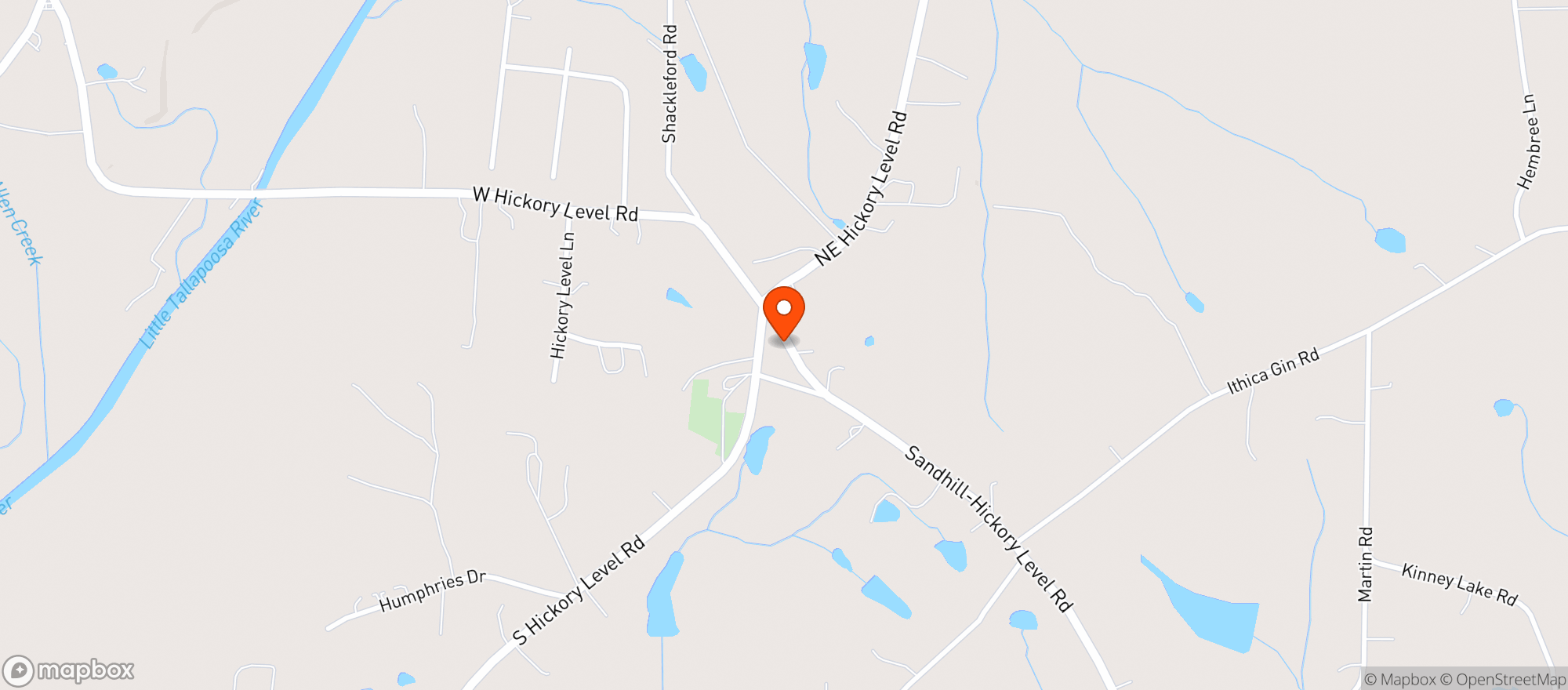 Map showing Hickory Level Groceries