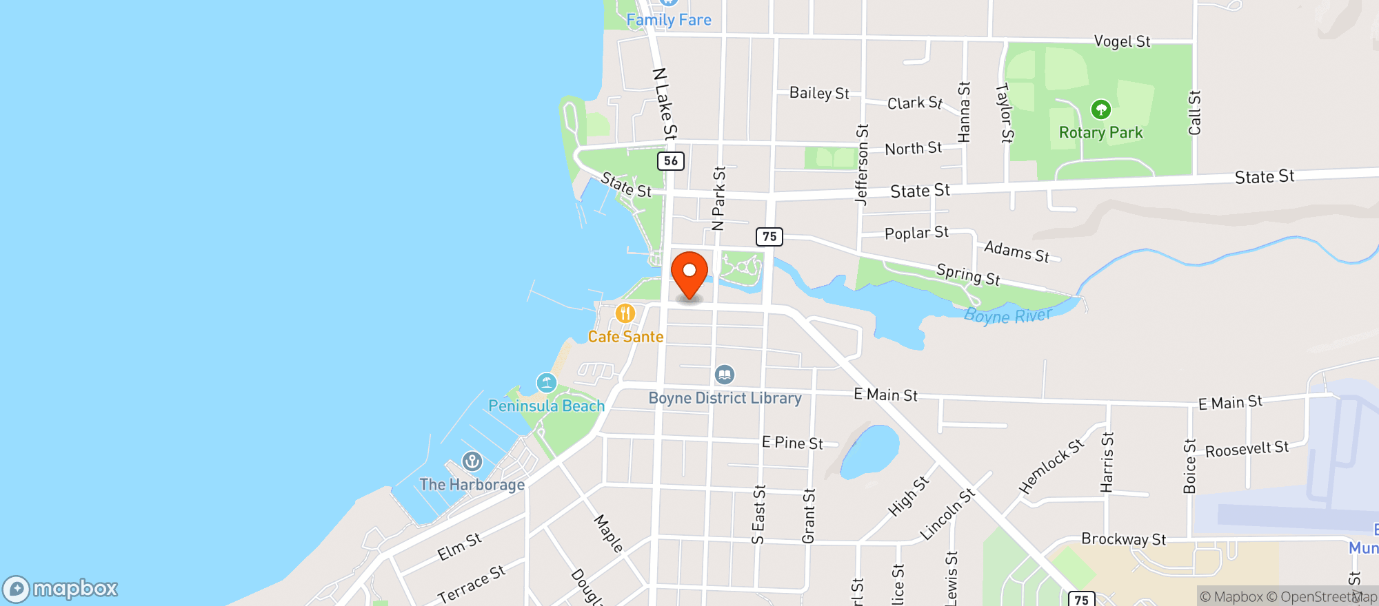Map showing Boyne Country Provisions