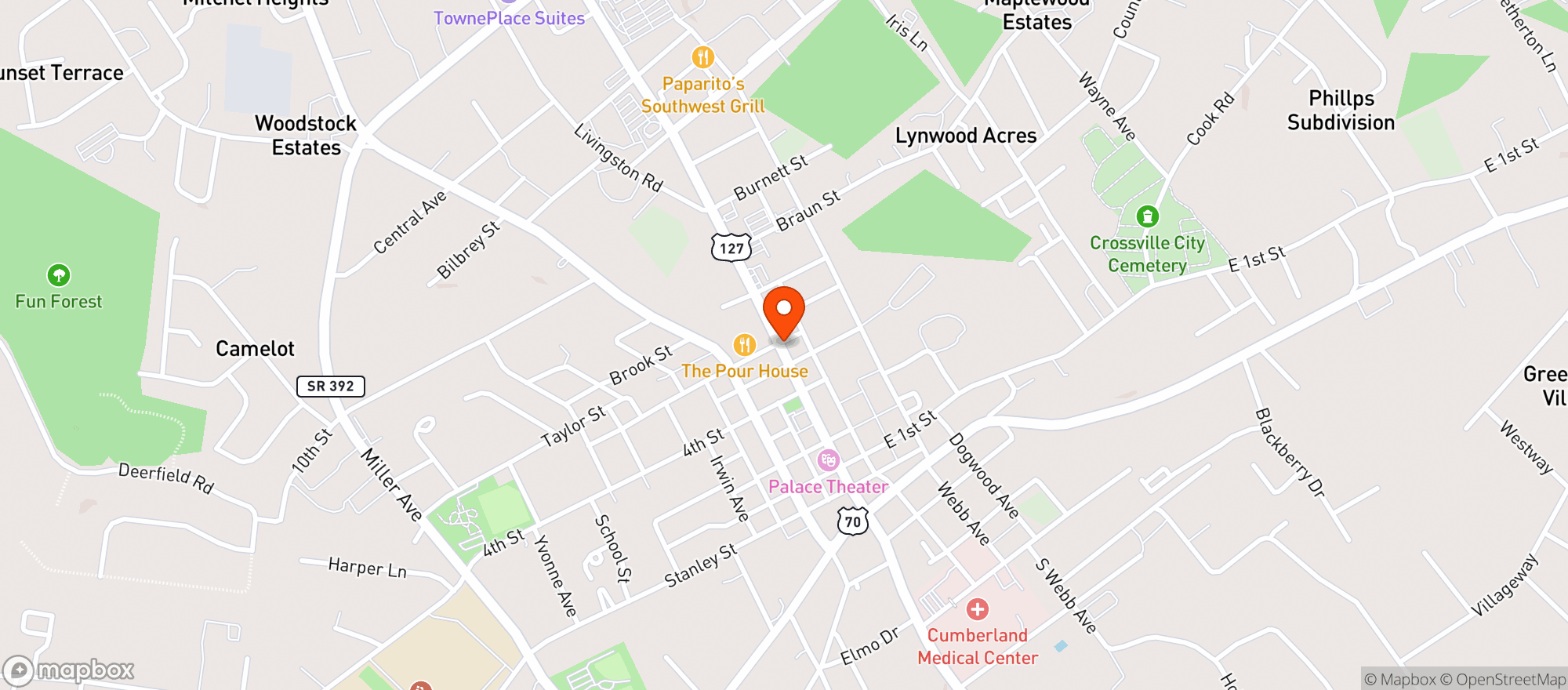 Map showing Gnc - 6672 - The Crossing Shopping Center