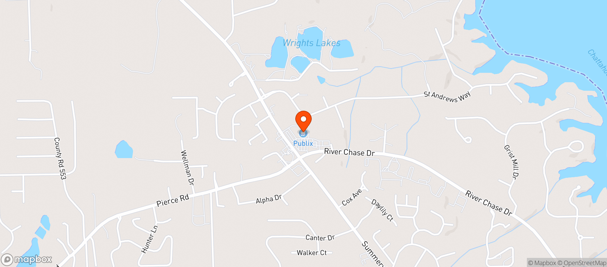 Map showing Publix