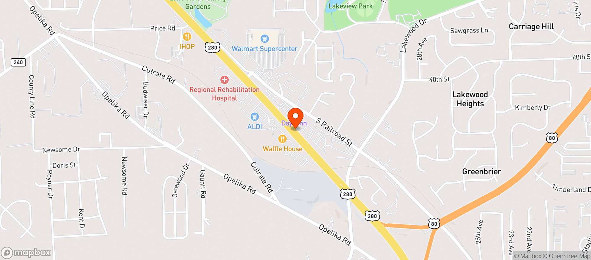 Map showing Paradise Vapors