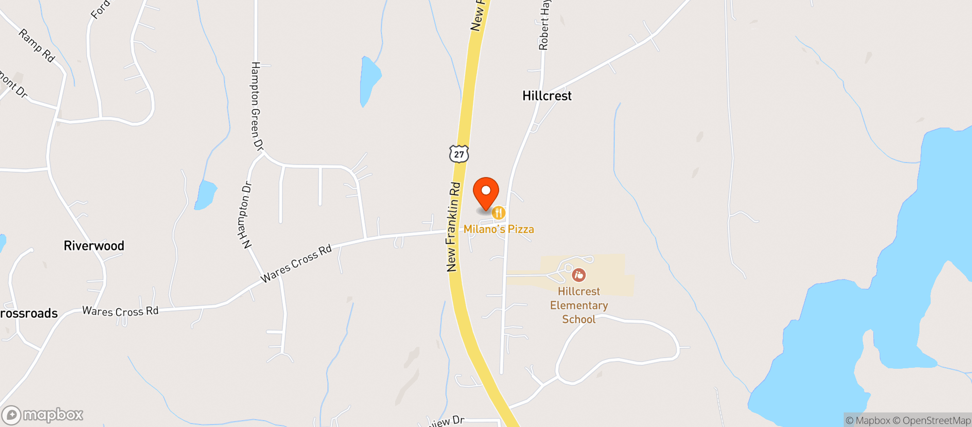 Map showing Econo Food Mart
