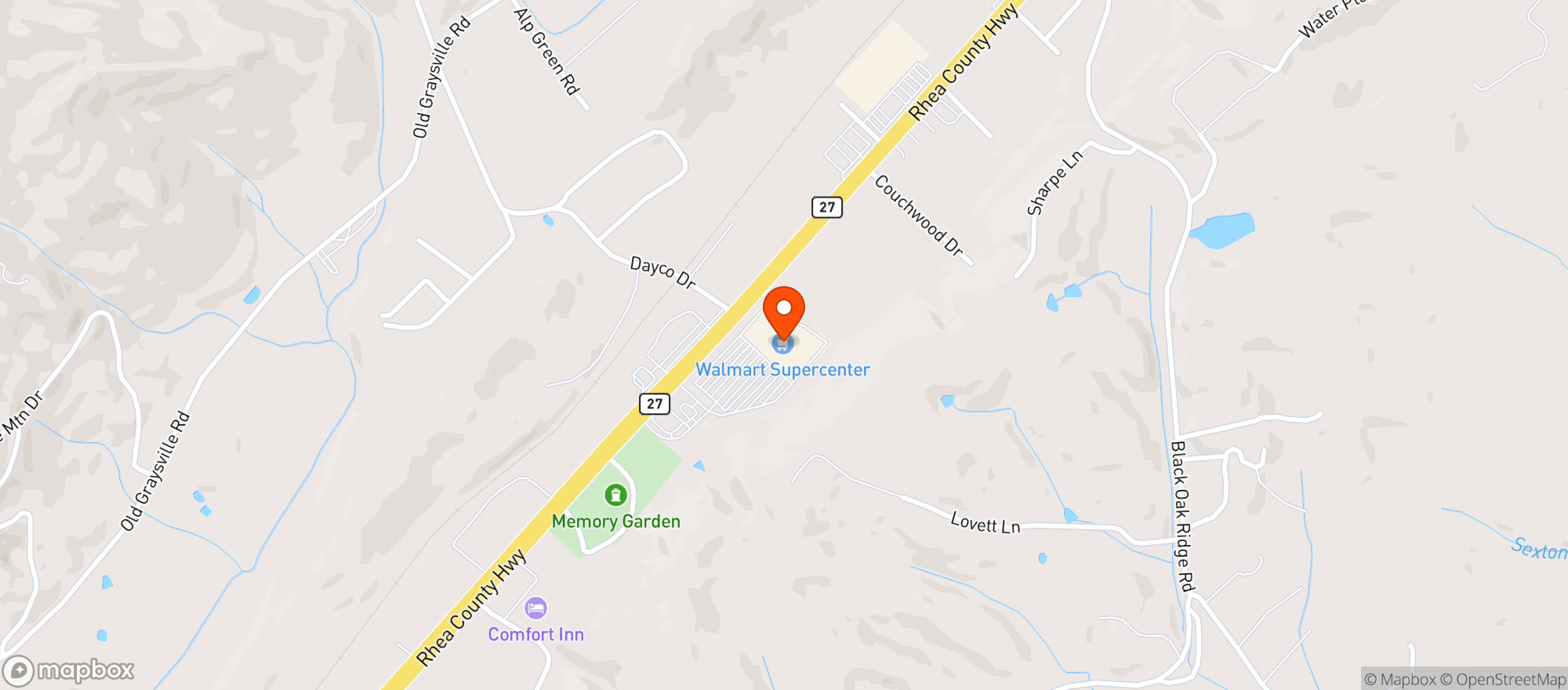 Map showing Walmart Supercenter