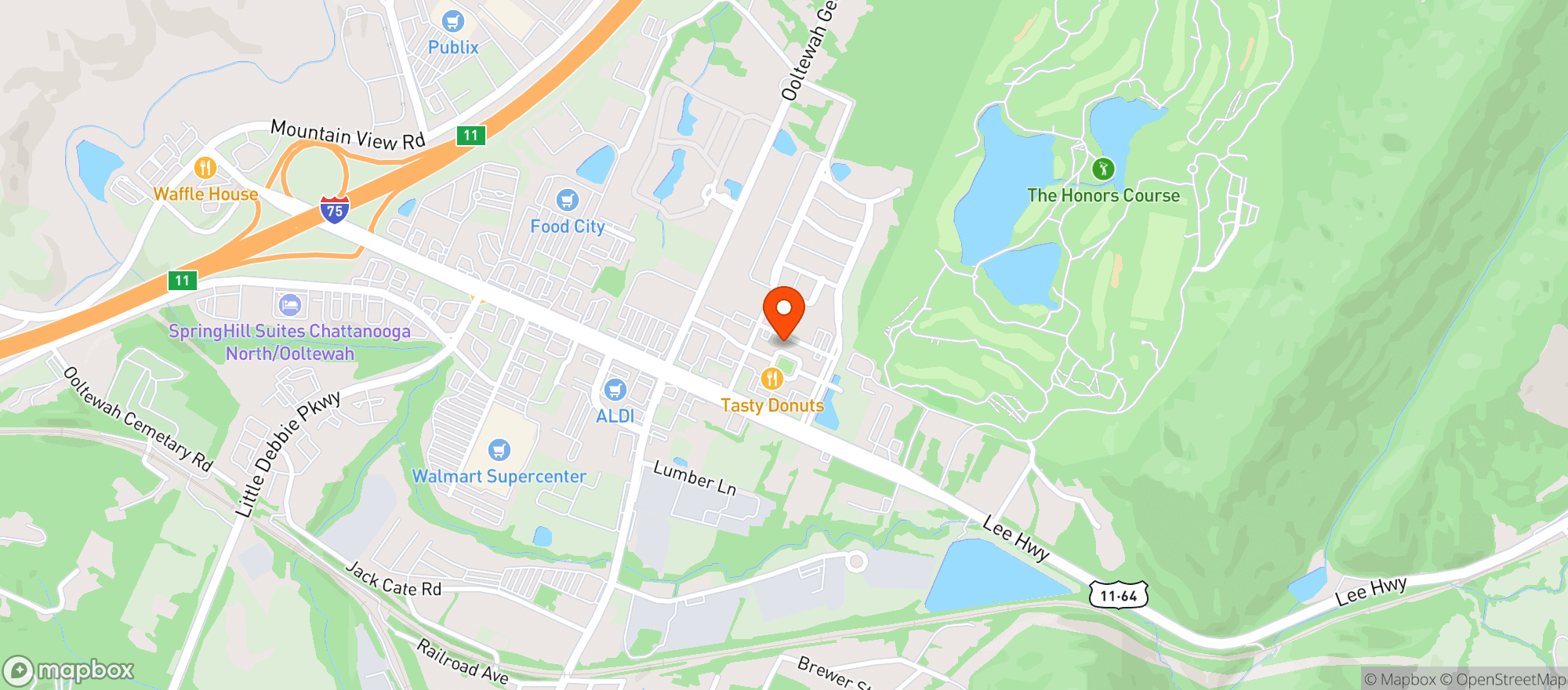 Map showing Wine Down Ooltewah