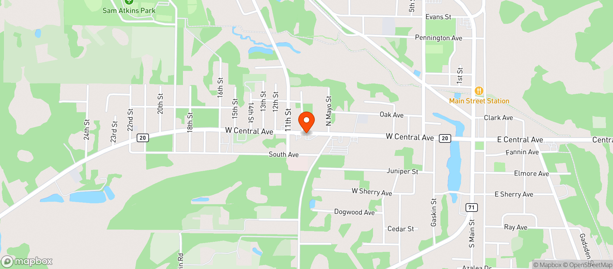 Map showing West End Quick Pic