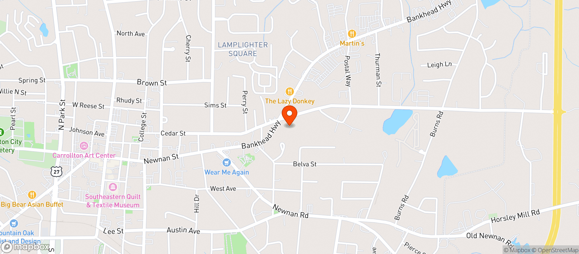 Map showing Venue On Cedar