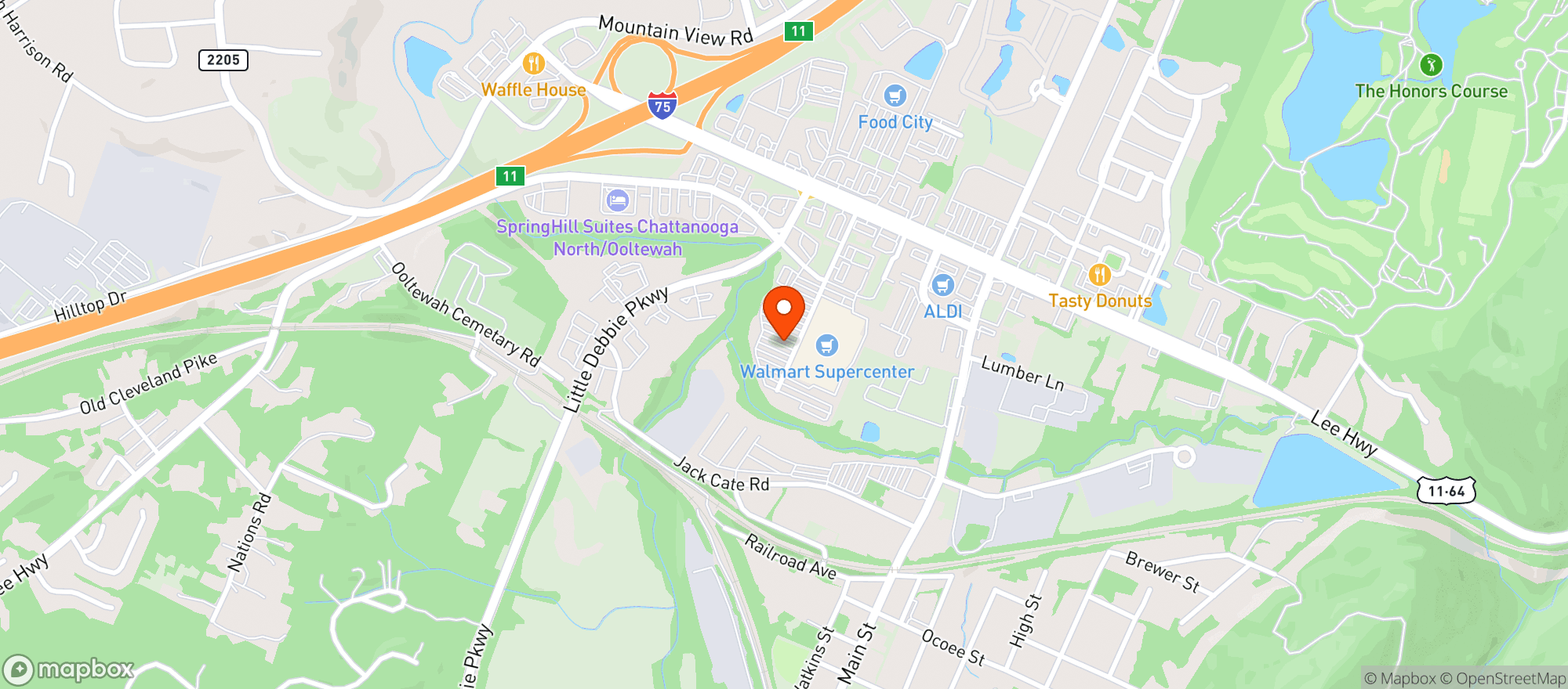 Map showing Walmart Supercenter
