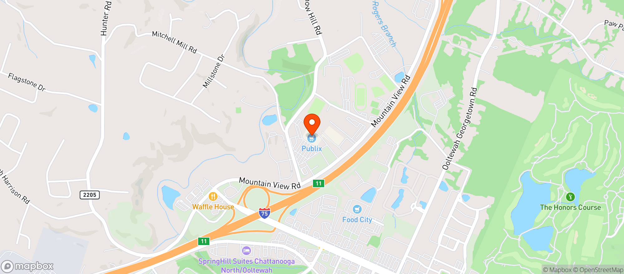 Map showing Publix