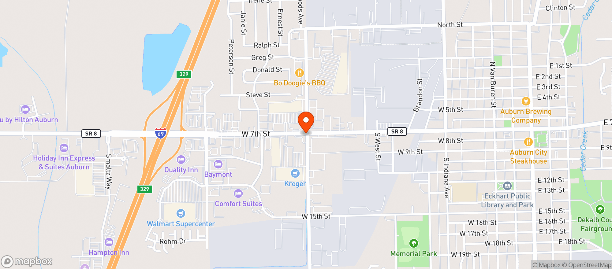 Map showing Gnc