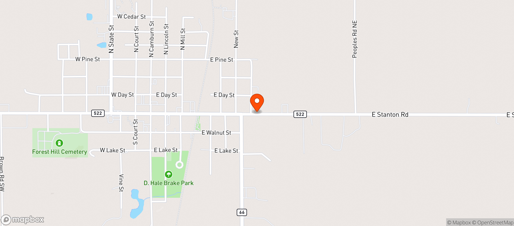 Map showing Amoco