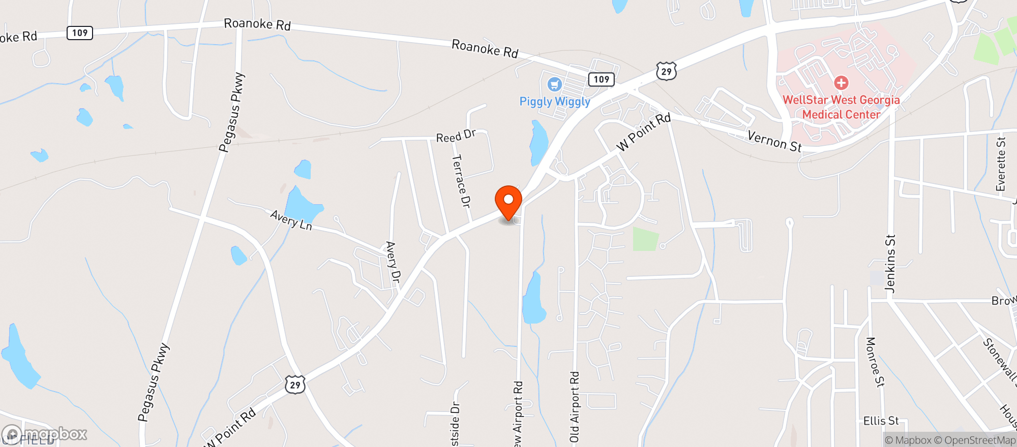 Map showing Texaco LaGrange