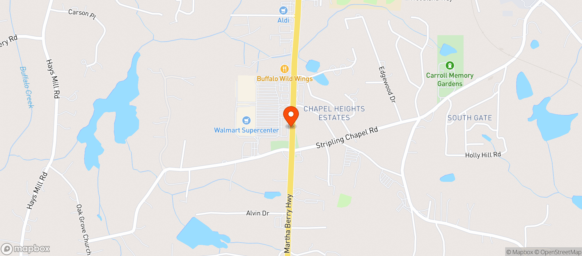 Map showing Walmart Supercenter