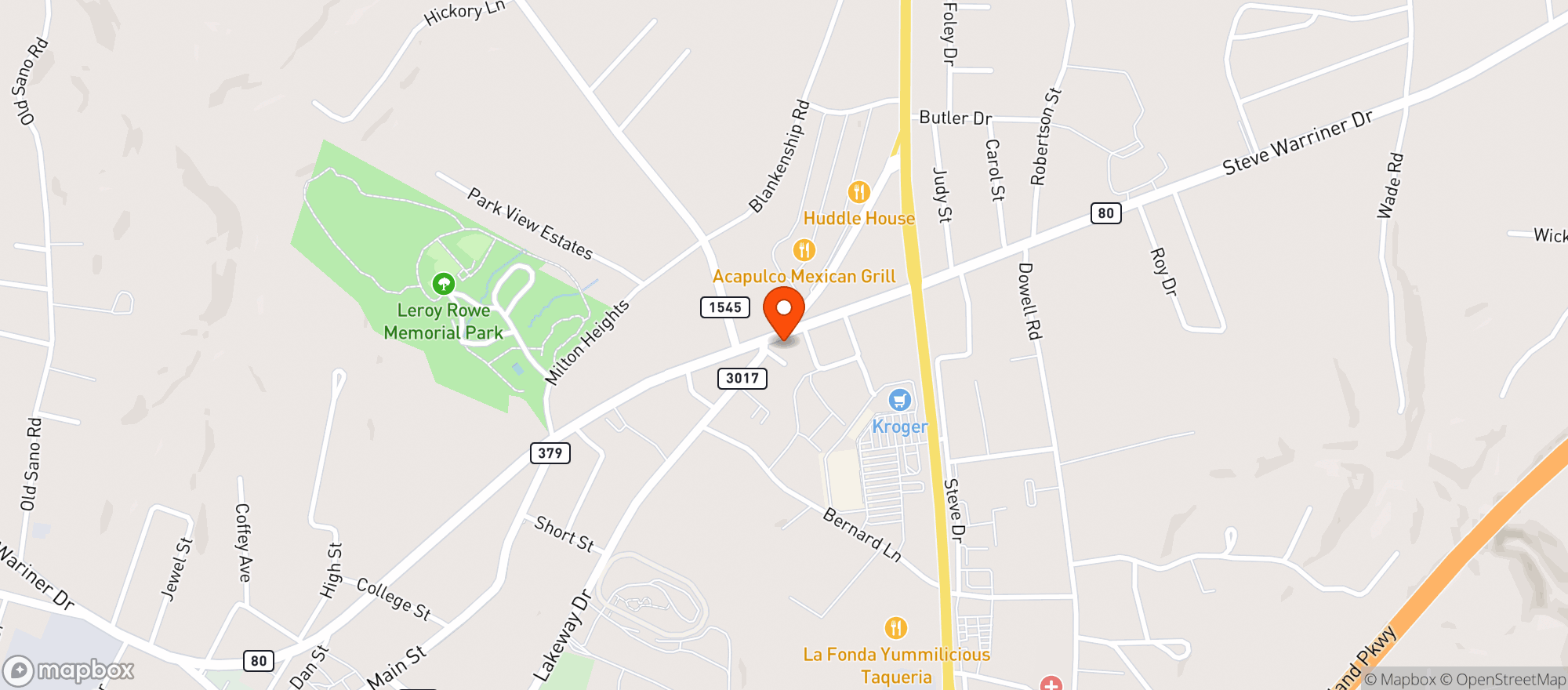 Map showing Pete  S Wine And Liquor
