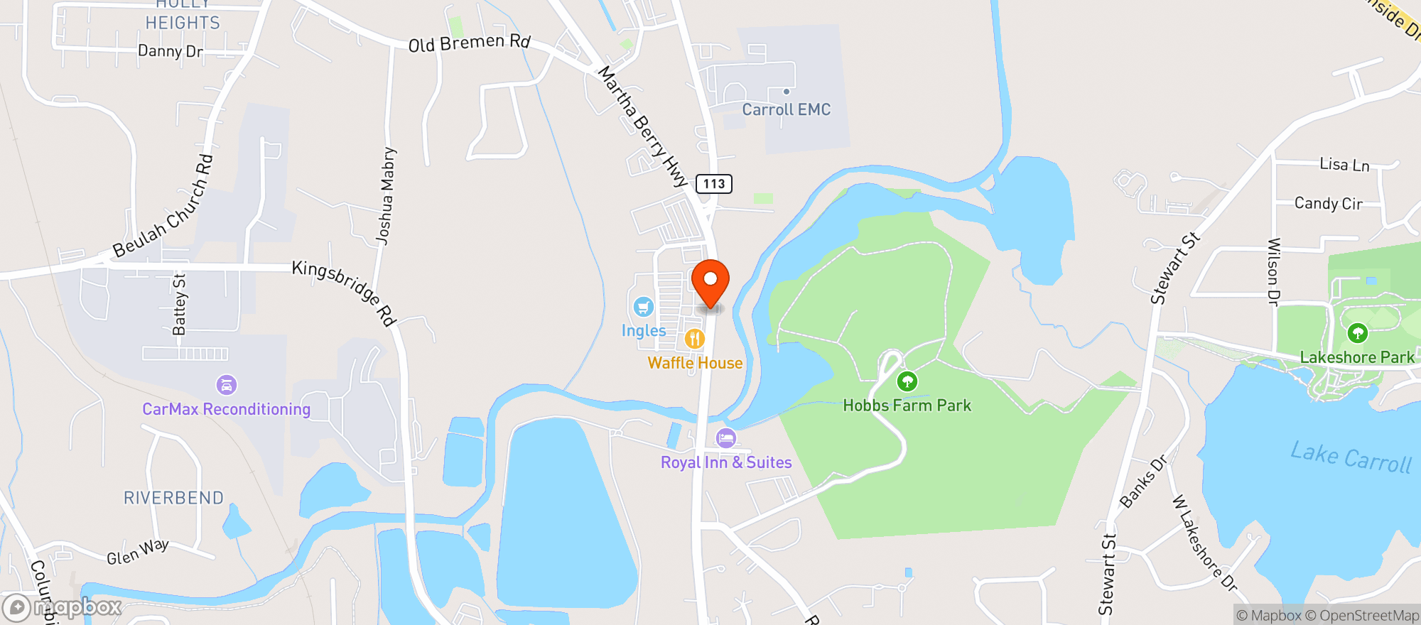 Map showing Ingles Supermarket