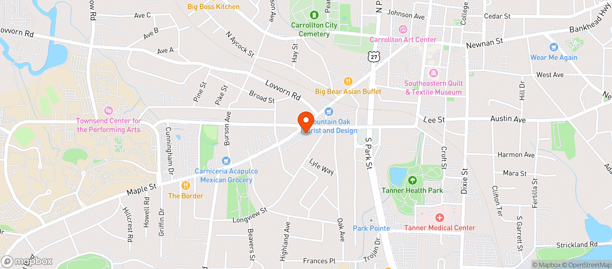Map showing CHEERS WINE & SPIRITS