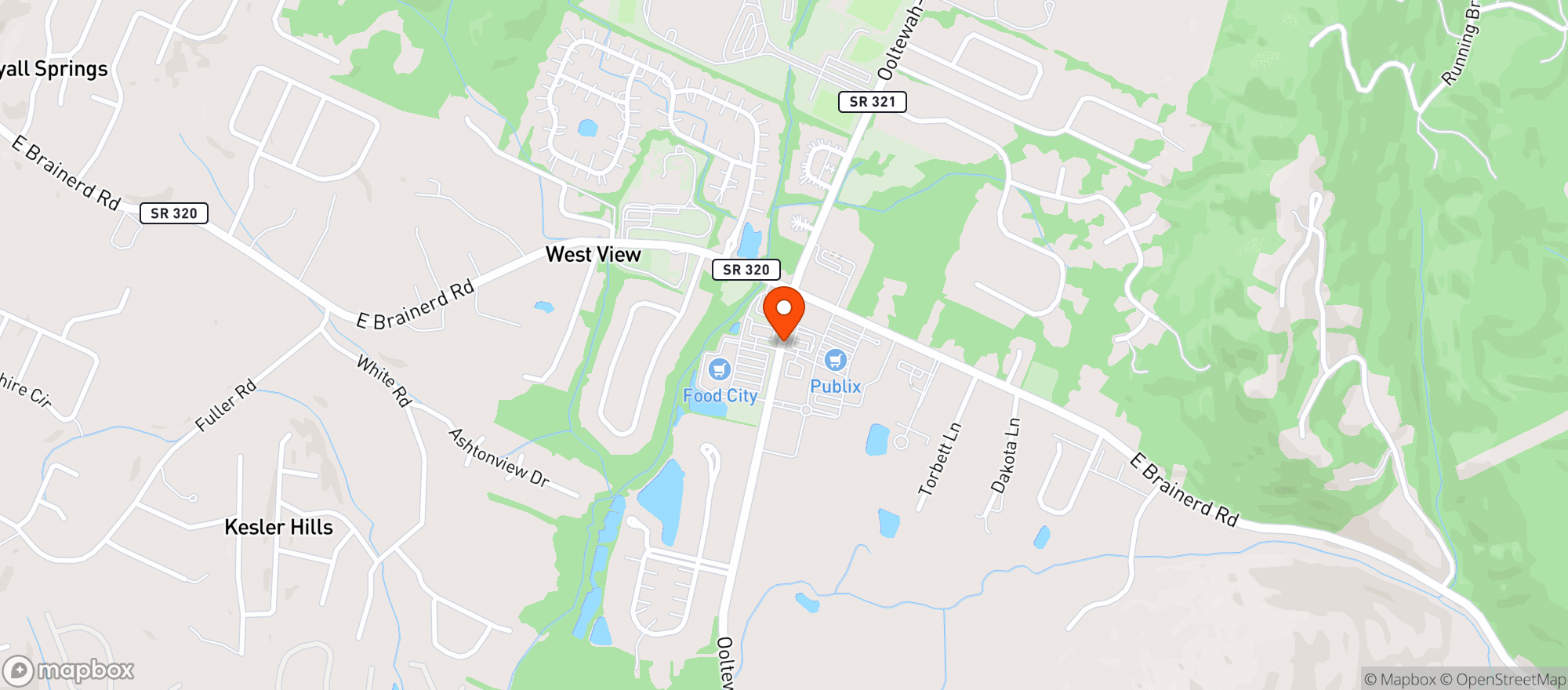 Map showing Publix Super Market