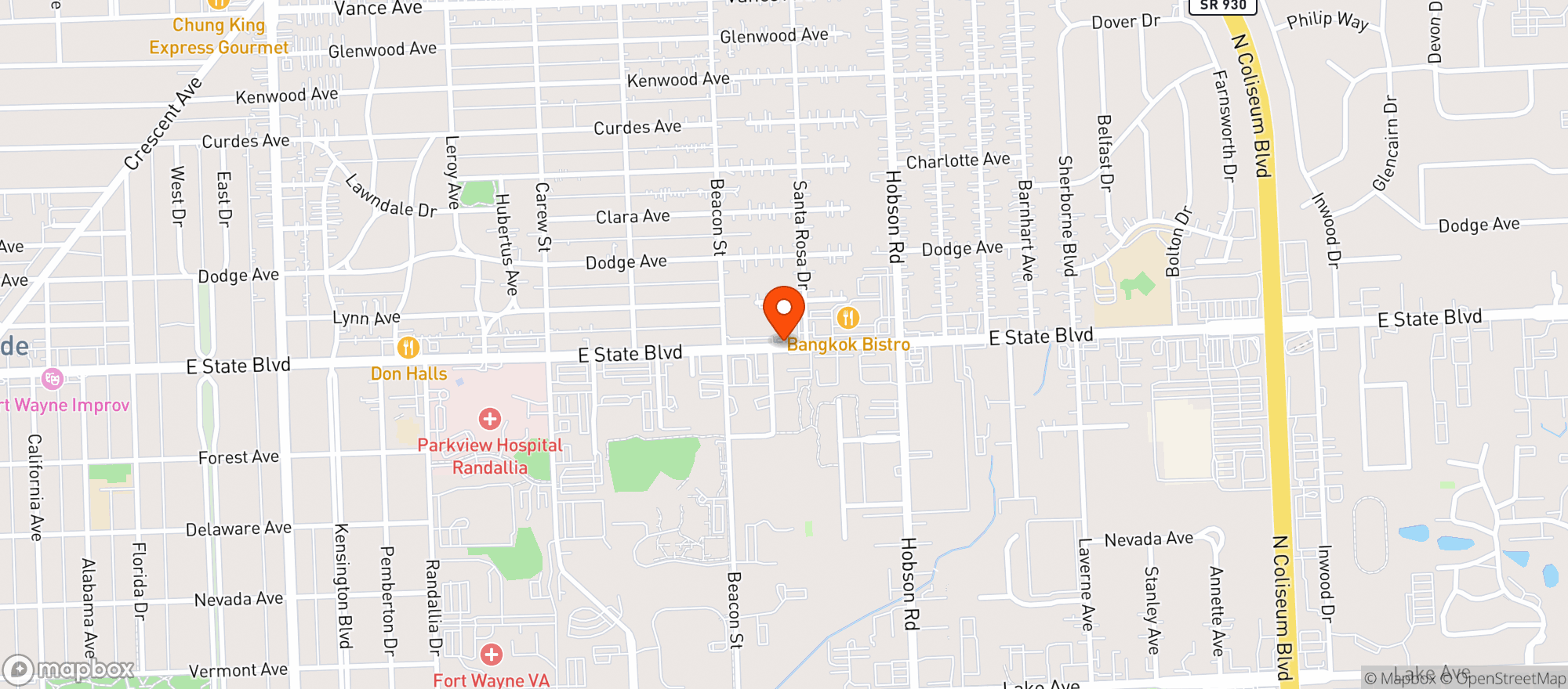 Map showing North Star