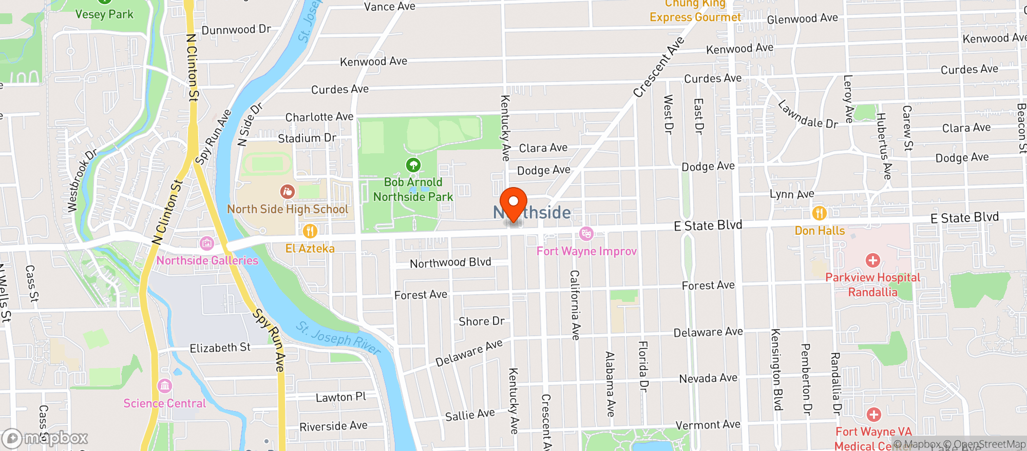 Map showing Acme Bar