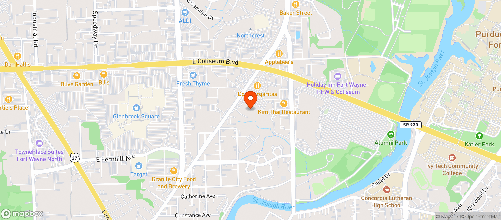 Map showing Kroger