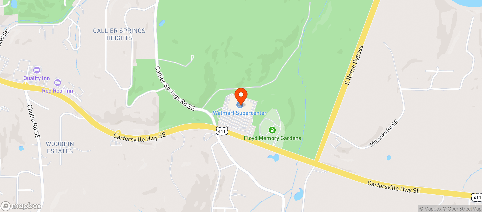 Map showing Walmart Supercenter