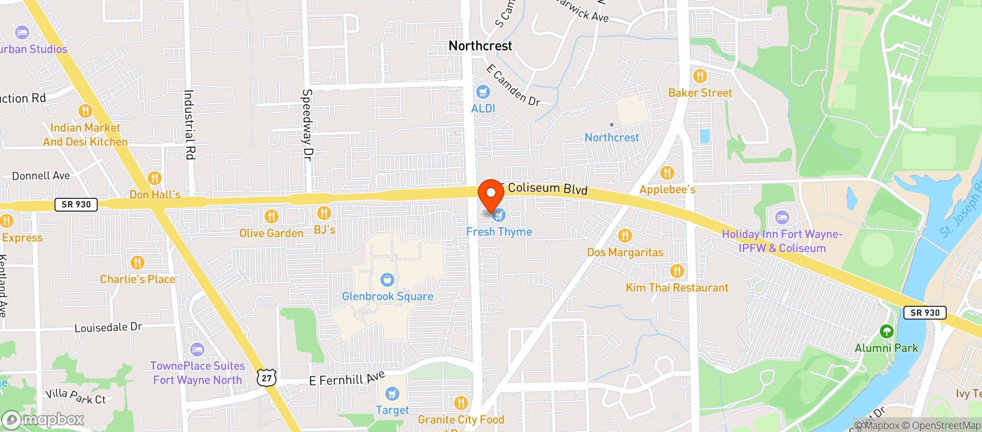 Map showing Fresh Thyme