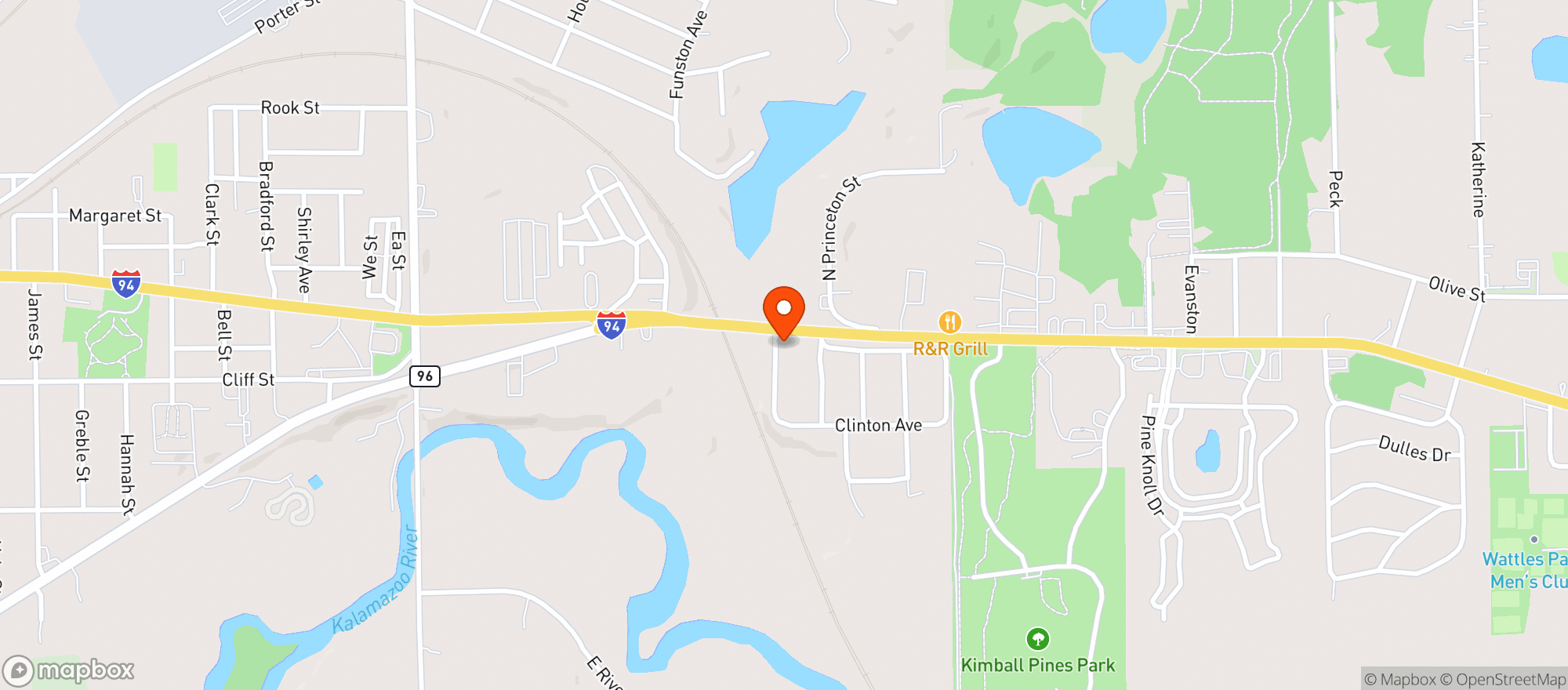 Map showing Quality Roots Battle Creek