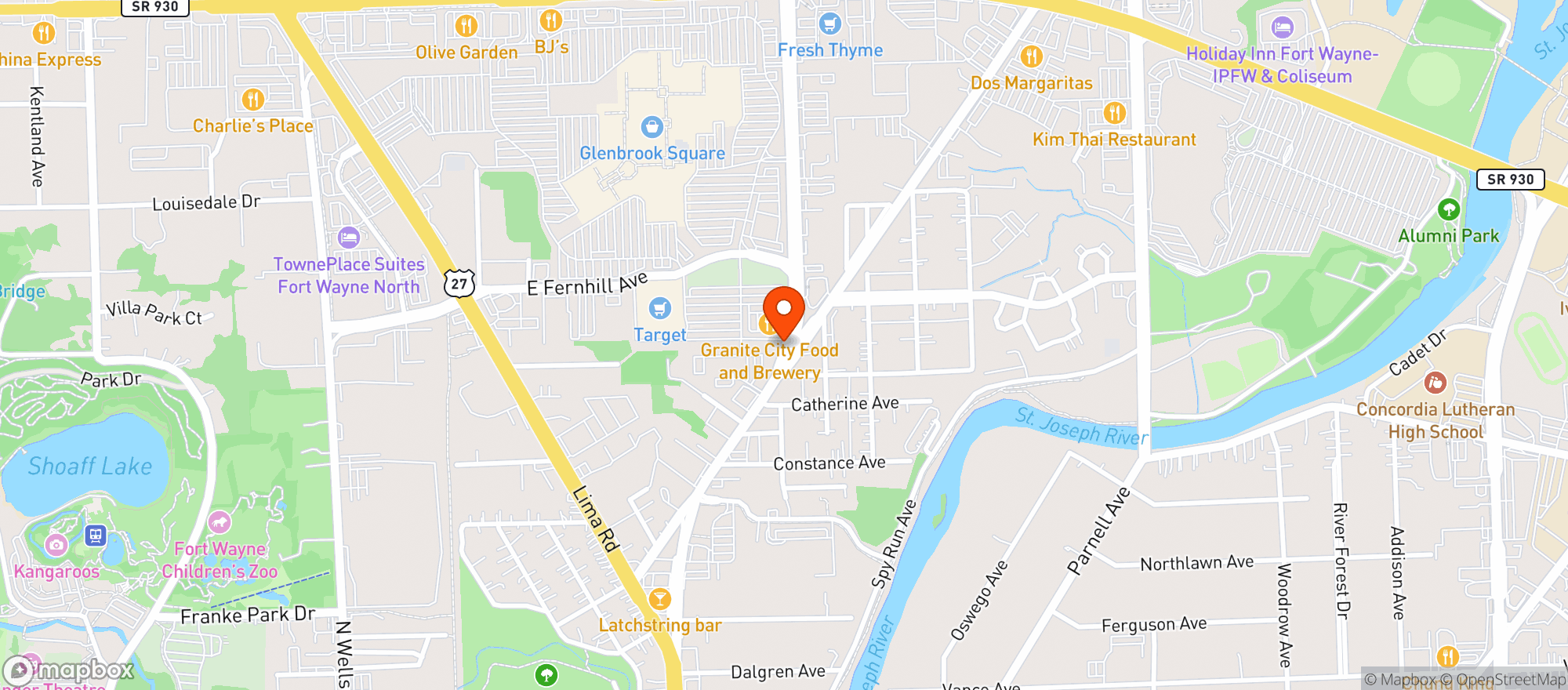 Map showing Target