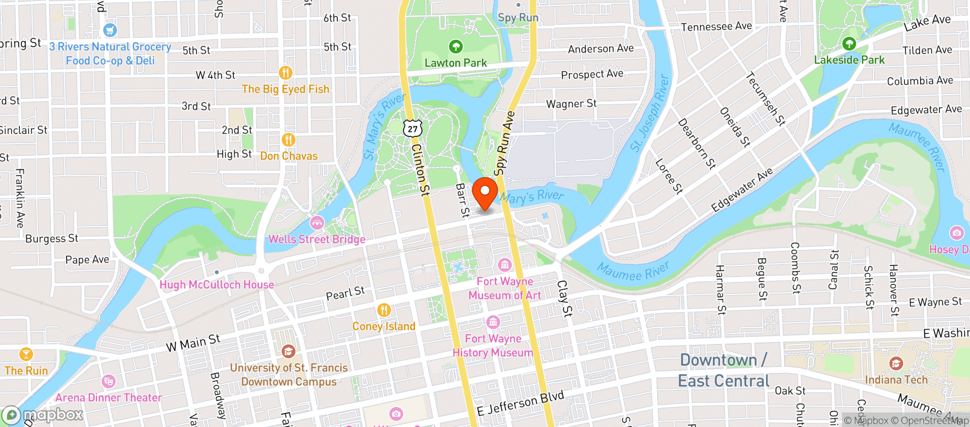 Map showing Halls Gas House