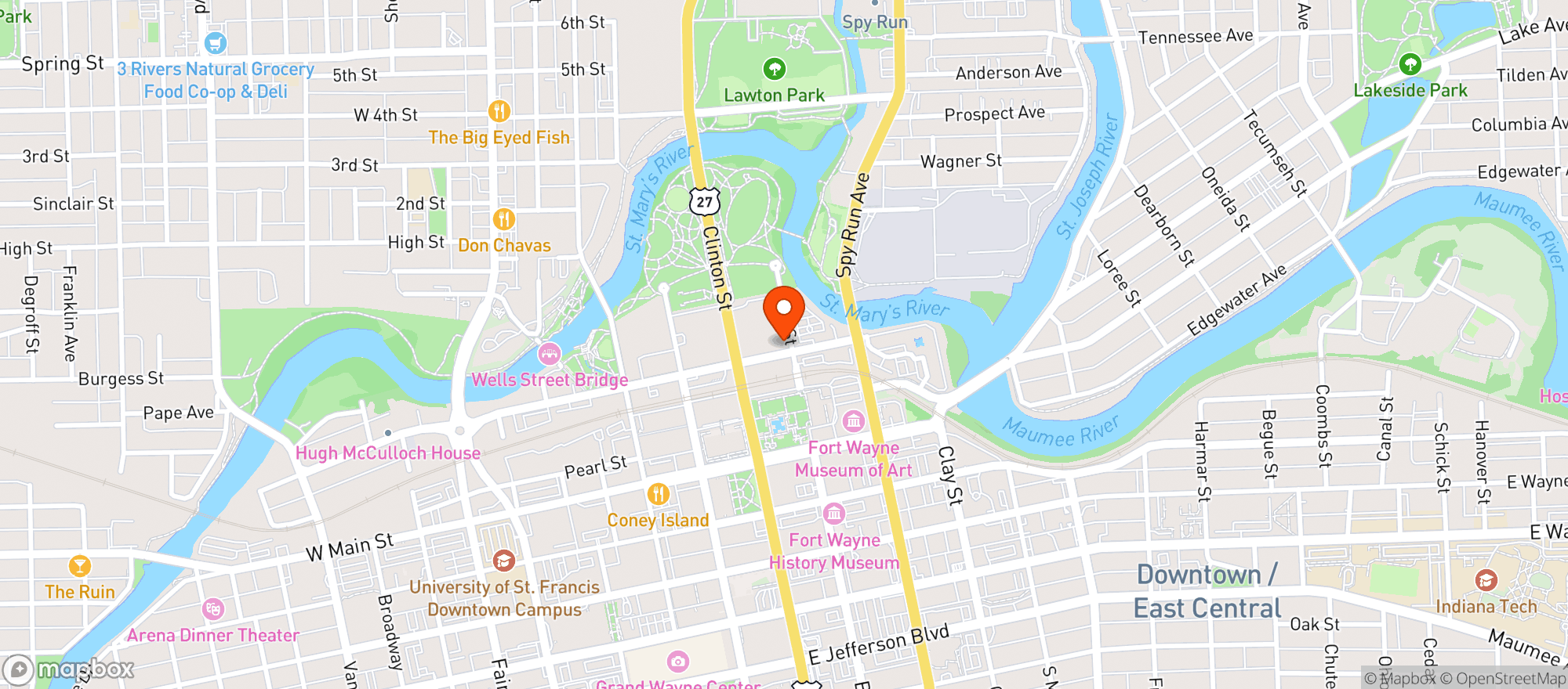 Map showing Club Soda