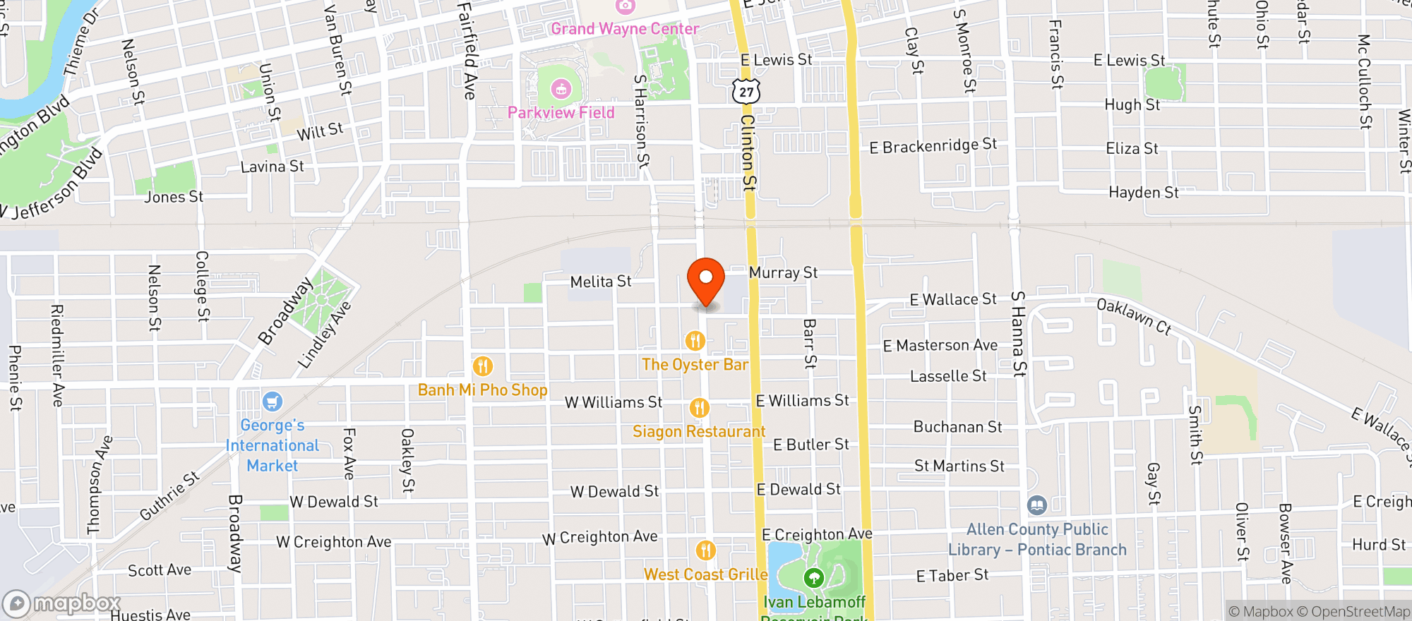 Map showing Oyster Bar
