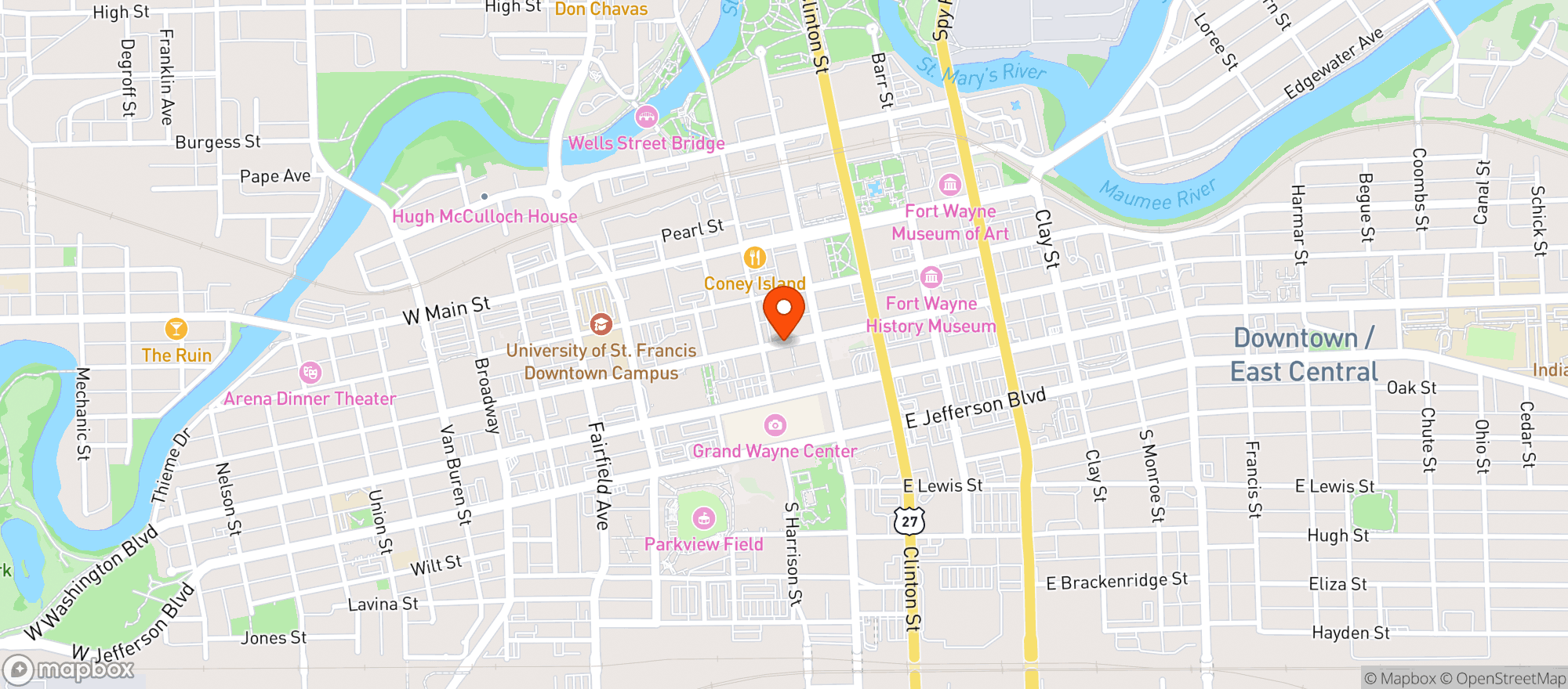 Map showing Jk O'donnell's Irish Pub