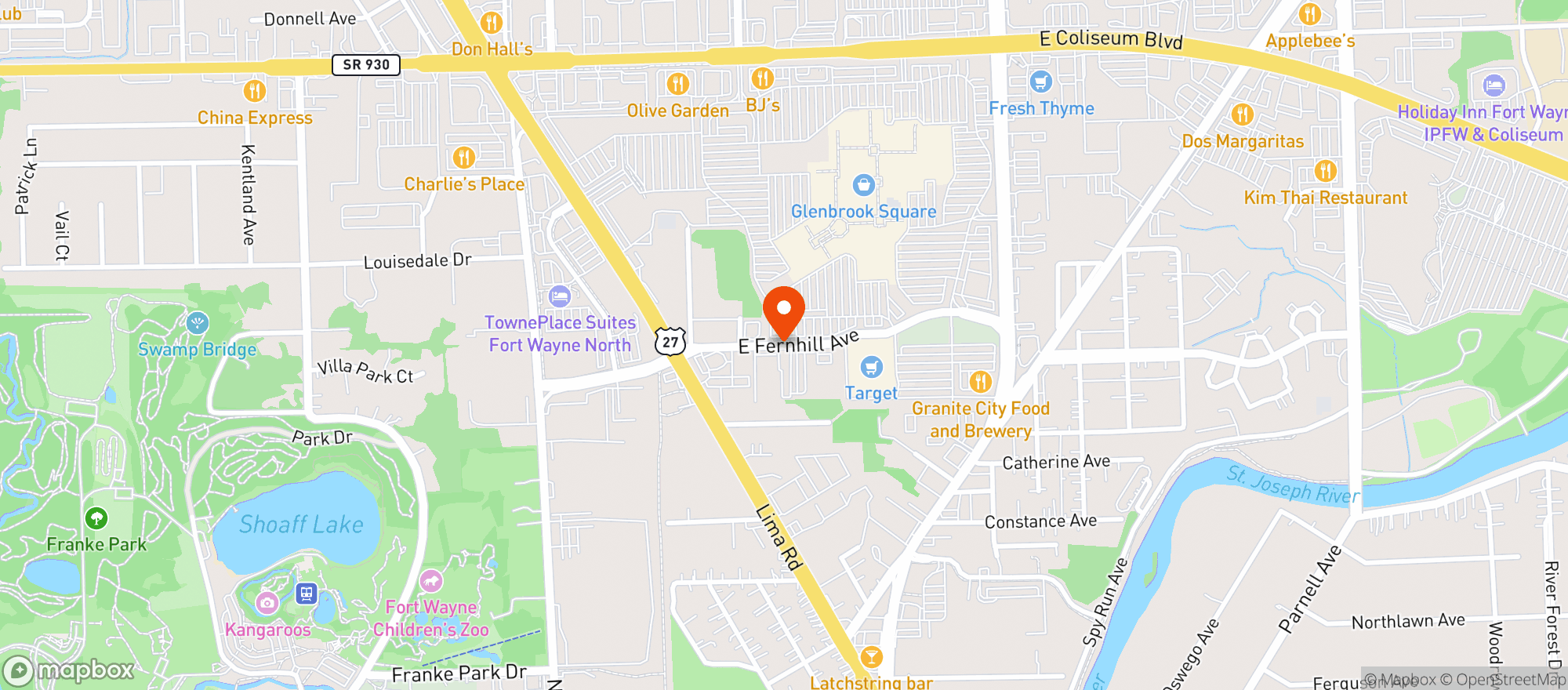 Map showing Don Joses Mexican Grill