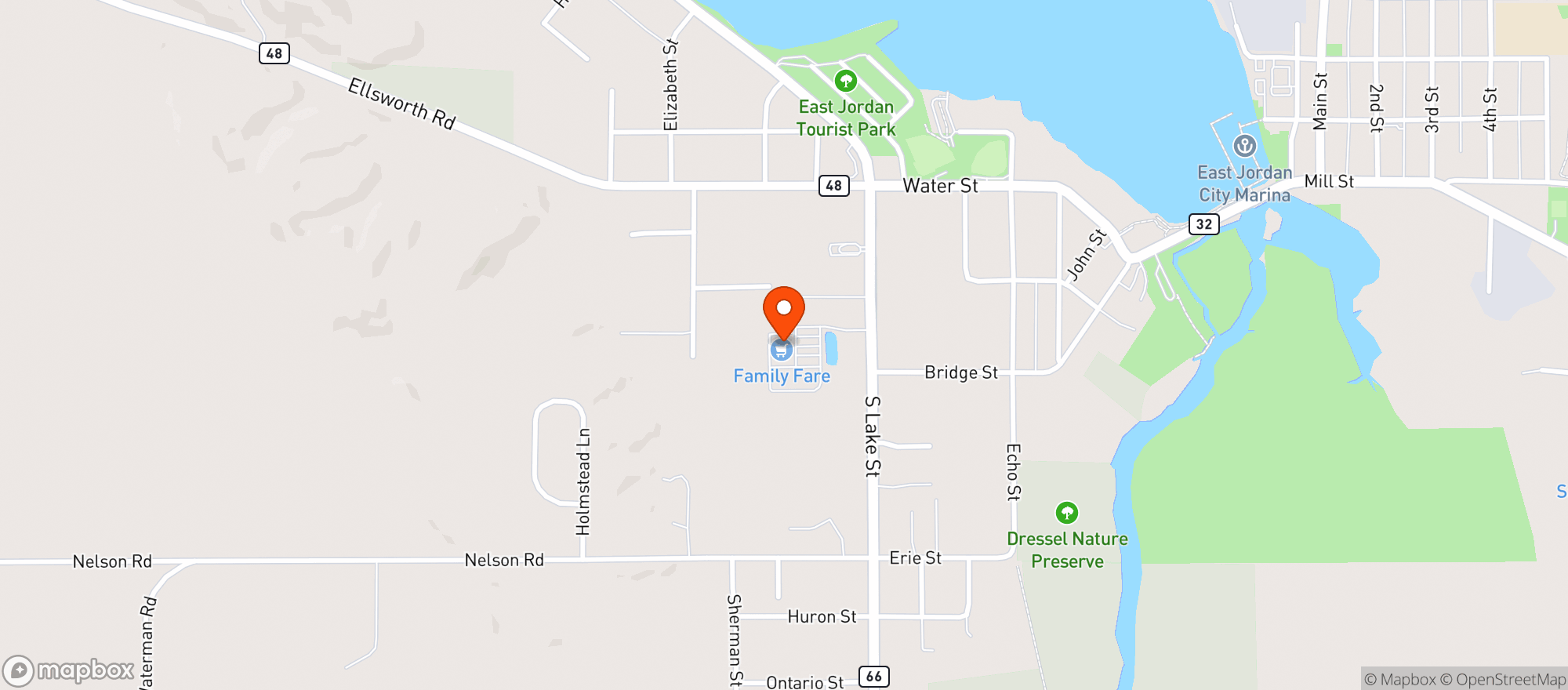 Map showing Family Fare #1514