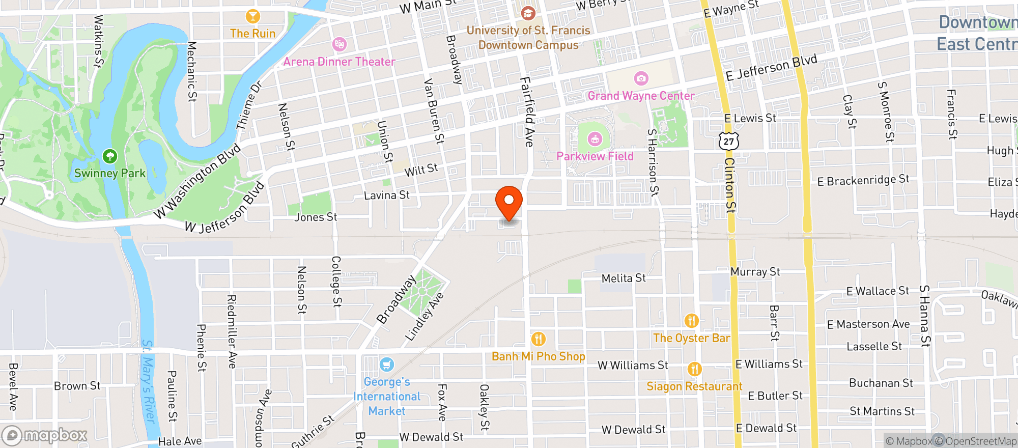 Map showing Pinhouse Social