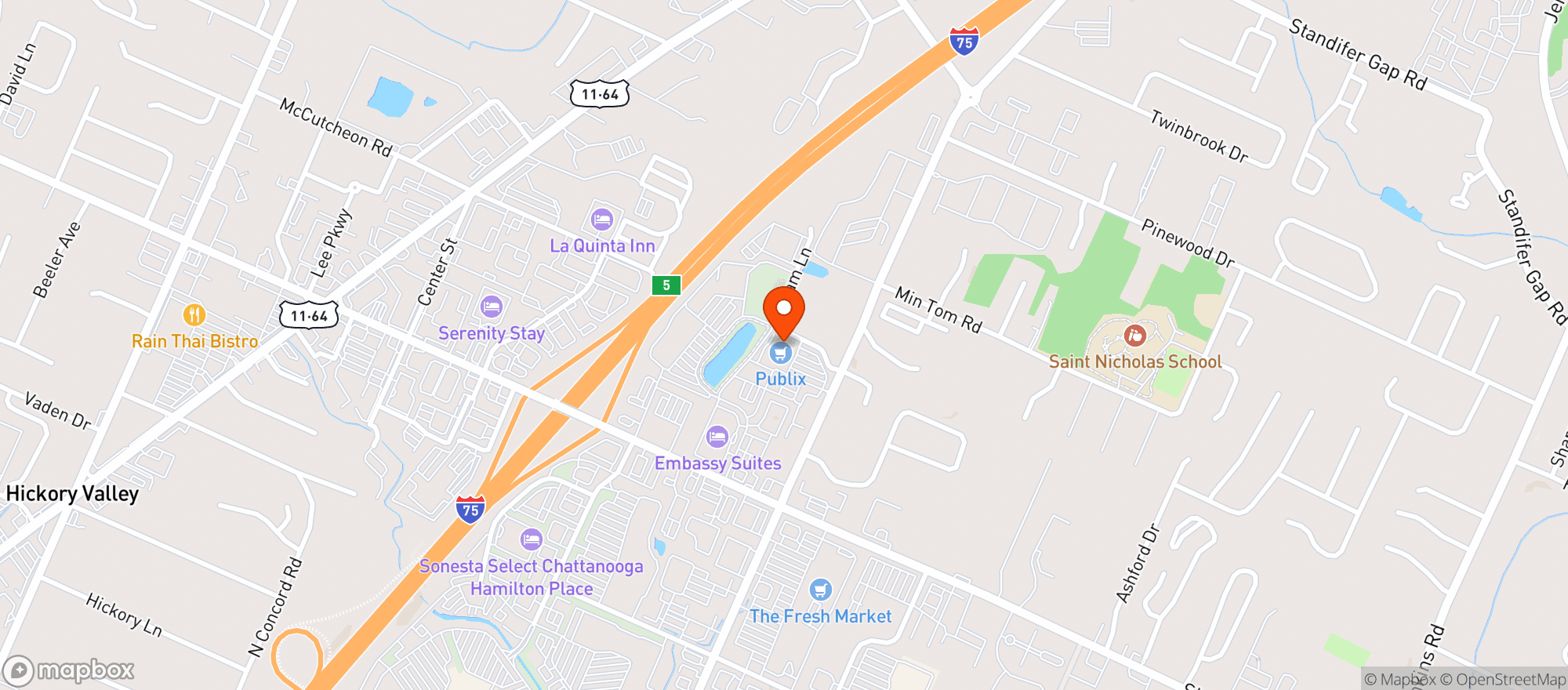 Map showing Publix
