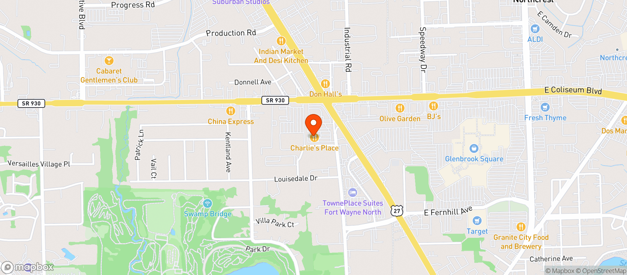 Map showing Flashbacks Live