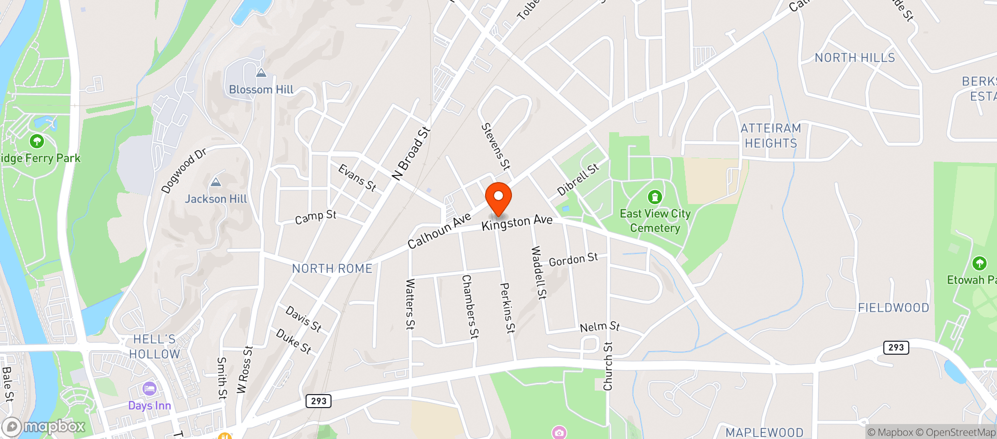Map showing Hop N Shop - Rome