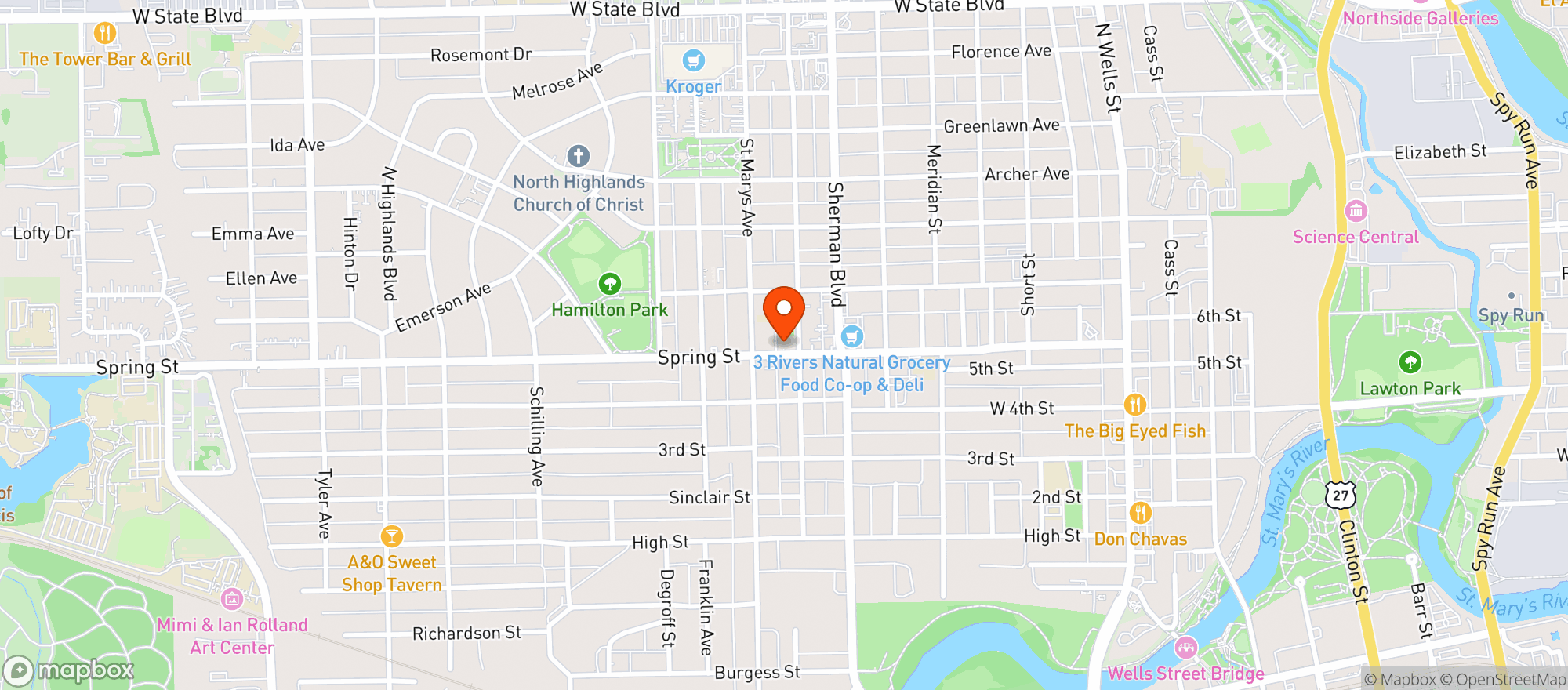 Map showing Fortlandia Brewing Company