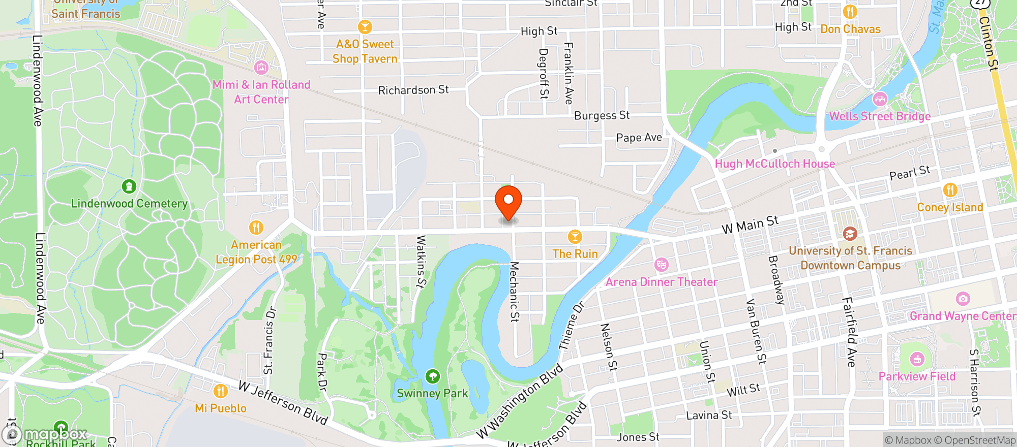 Map showing Spoke & Ivy