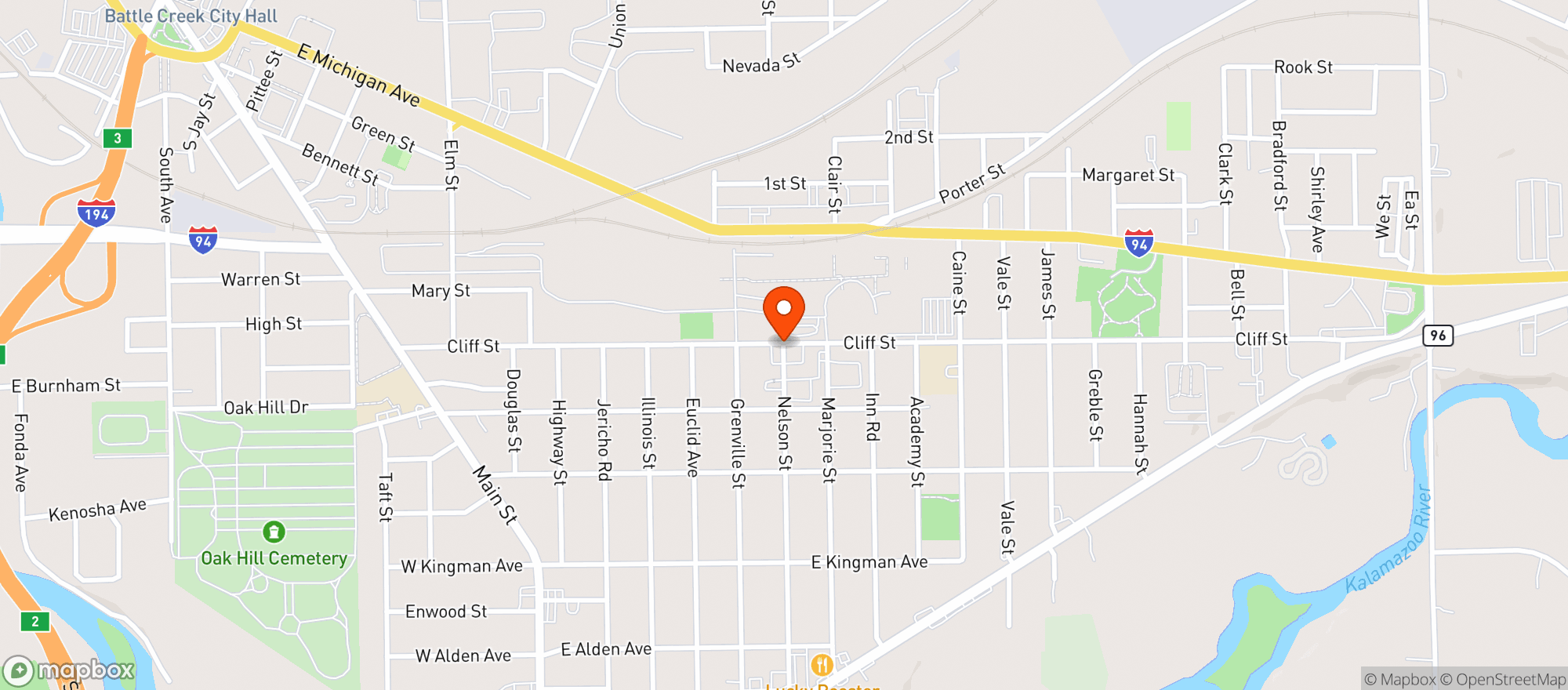 Map showing Cliff Liquor Inc